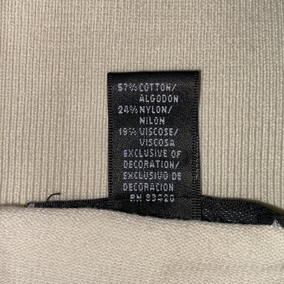 August Silk White Sweater Crochet Sequin Collar Womens Size Medium - Picture 7 of 8